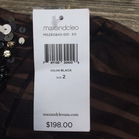 NWT Max and Cleo Black Strapless Dress 2 - Picture 6 of 7